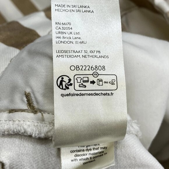 Maeve Women’s High-Rise Wide-Leg Jeans – Khaki Brown/White Stripe – Size 30 - Picture 9 of 9